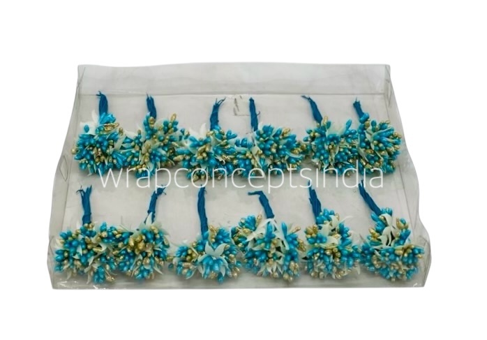 Turquoise & Glitter Gold Pollens