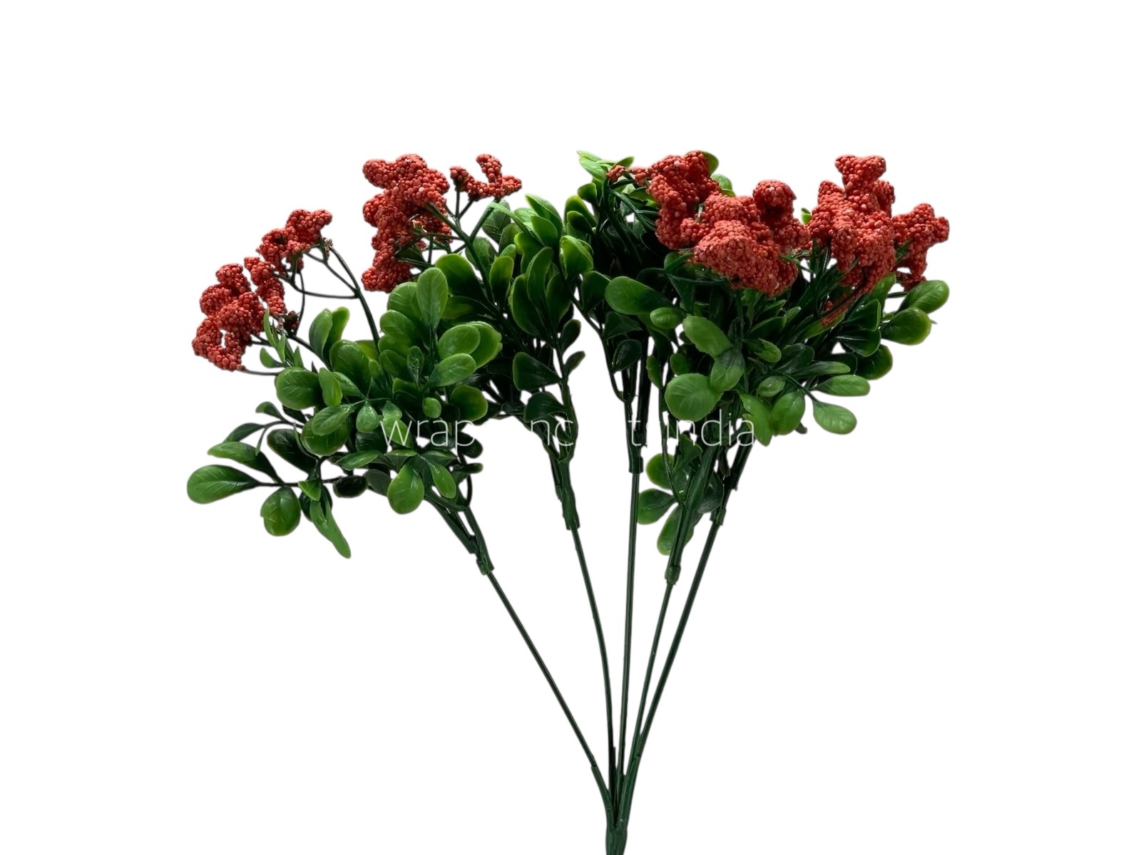 Frosted Flowers with Leaves Bunch