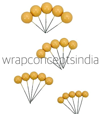 Yellow Faux Balls - 20 Pcs