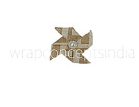 Fan shaped flower with Pearl - Beige & White