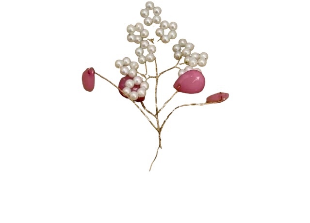 Soft Pink Pearl Flower Add-on Stick