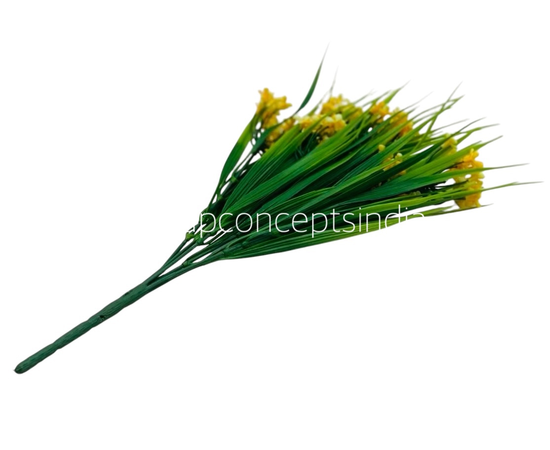 Long Leaves Bunch with Yellow Flowers