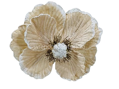 Velvet Flower With Frosted Edges & Center Velvet Flower With Frosted Edges & Center