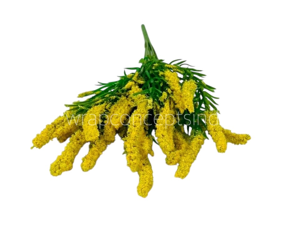 Leaves Bunch with Frosted Conifers