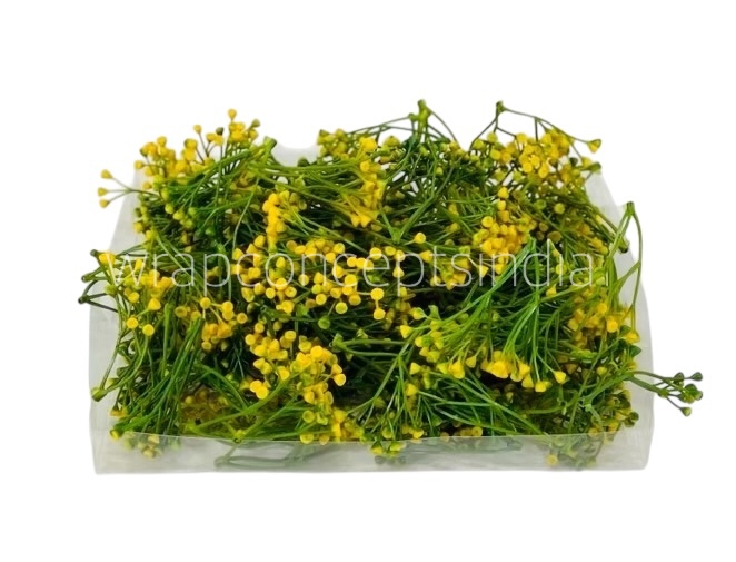 Yellow Small Trio Fern Leaves