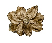 Medium Flower with Glitter Edges- Gold