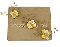 Dual Acrylic Flowers with Pearl Add-ons-Dk. Peach