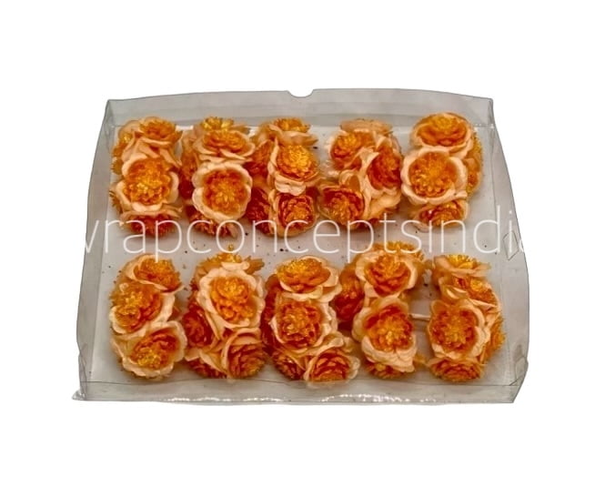 Glitter Flower - Orange