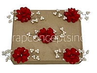 Stone Flowers with Pearl Add-ons- Multicolor