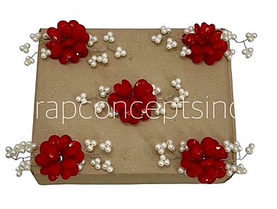 Stone Flowers with Pearl Add-ons- Multicolor