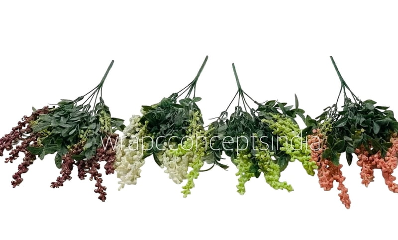 Leaves Bunch with Frosted Fern