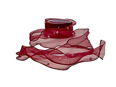 Sheer Ribbon with Pearls