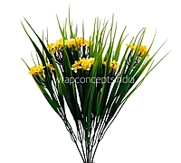 Long Leaves Bunch with Yellow Flowers