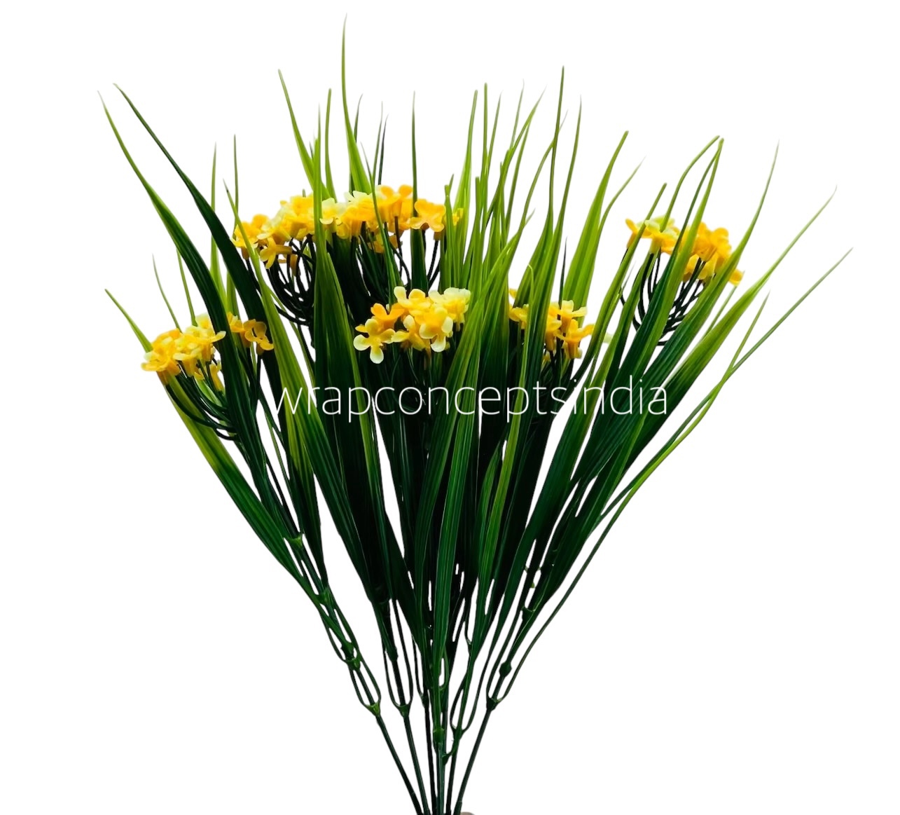 Long Leaves Bunch with Yellow Flowers