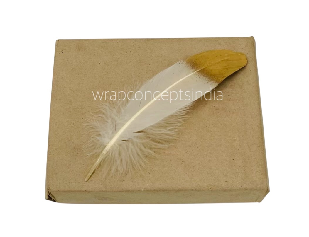Faux Feather with Gold Edges