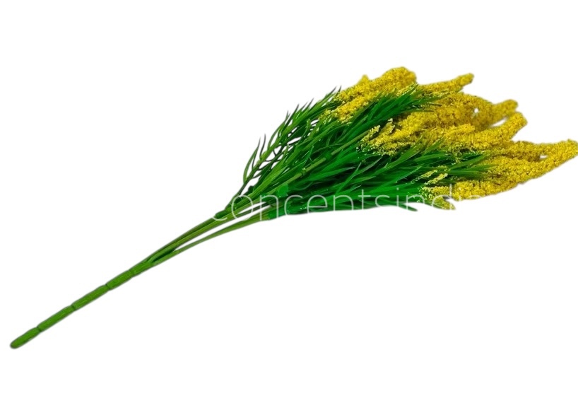 Leaves Bunch with Frosted Conifers