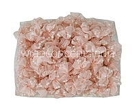 Peach Organza Flowers with Pearls