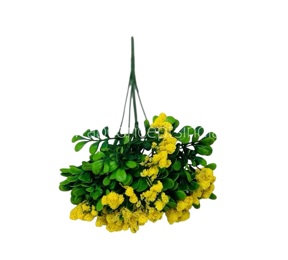 Frosted Flowers with Leaves Bunch