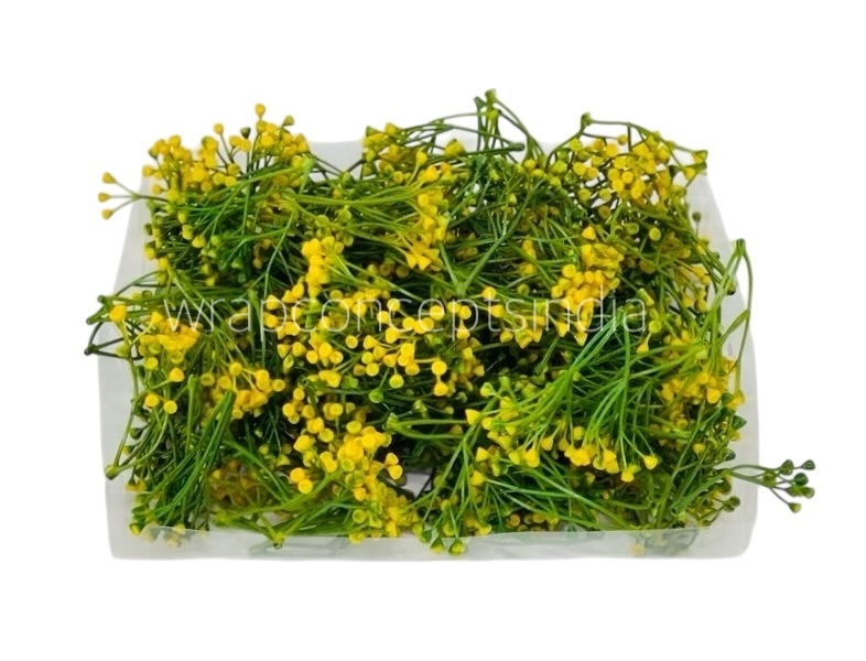Yellow Small Trio Fern Leaves
