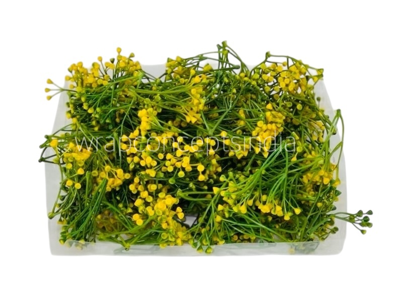 Yellow Small Trio Fern Leaves