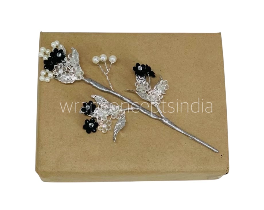 Stone & Pearl Flowers Stick Add-ons - Multicolour
