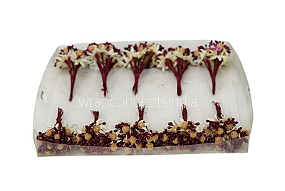 Maroon Textured Pearl Berry Sprigs