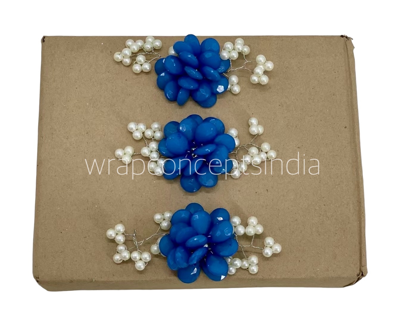 Stone Flowers with Pearl Add-ons- Multicolor