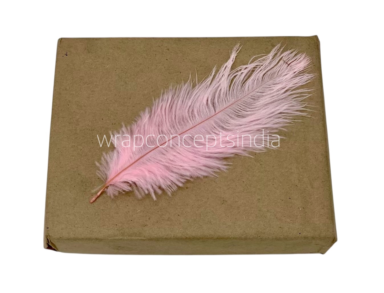 Faux Feather Rounded Edges-Brown