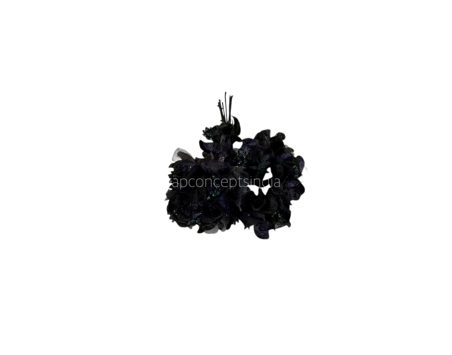 Black Flowers with Glitter Pollen