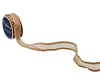 Sheer Ribbon With Satin Frill Edges