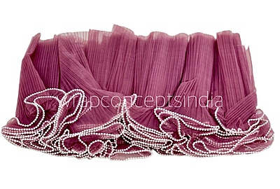 Organza Frill Lace with Pearl Edges