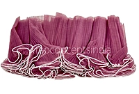 Organza Frill Lace with Pearl Edges-Baby Pink-20 Meters-27 cms