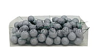Silver Glitter Faux Balls - 30 MM