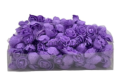 Small Foam Roses with Net - Multicolour