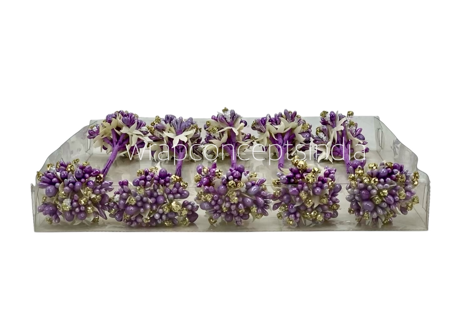 Mauve & Glitter Gold Pollens