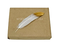 Faux Feather with Gold Edges