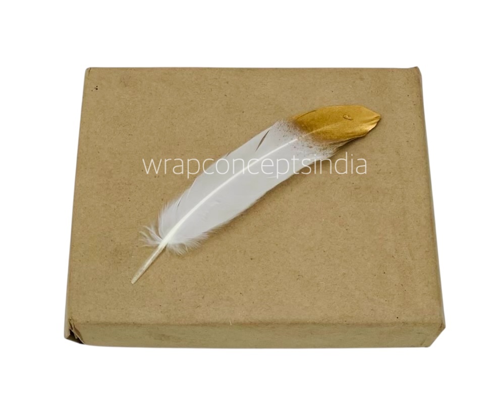 Faux Feather with Gold Edges