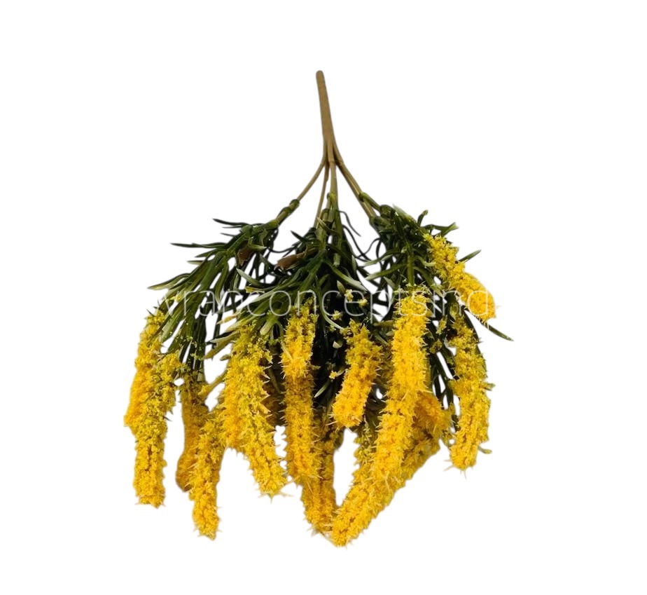 Leaves Bunch with Frosted Conifers