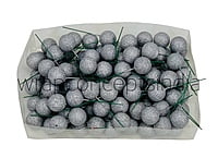 Silver Glitter Faux Balls - 30 MM