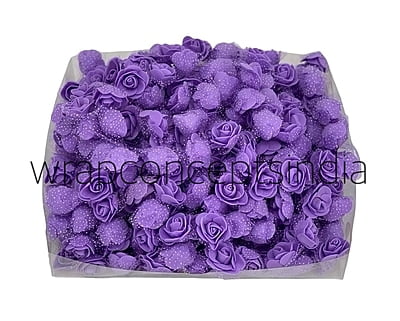 Small Foam Roses with Net - Multicolour