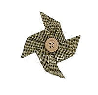Fan shaped flower with buttoned-Olive Green