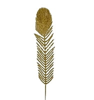 Gold Glitter Leaf on stick New 6
