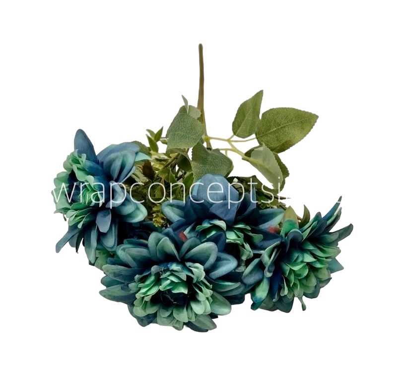 Blue & Green Small Carnation Bunch