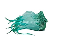 Glittery Birds with Feather Tails (Multicolour)-White