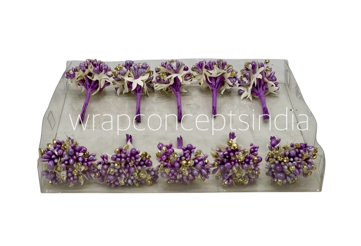 Mauve & Glitter Gold Pollens