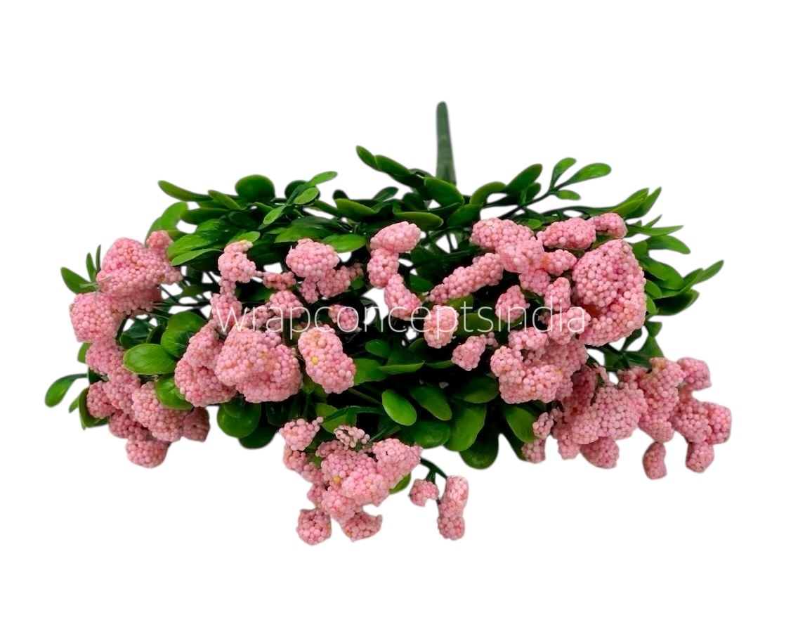 Frosted Flowers with Leaves Bunch