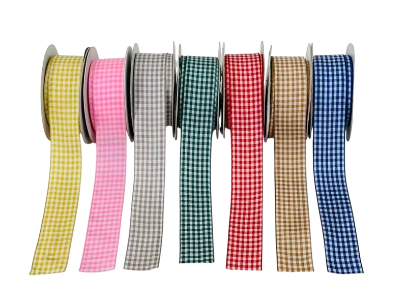 Plaid Ribbon - Multicolour-Grey-100 yards-2.5 cms