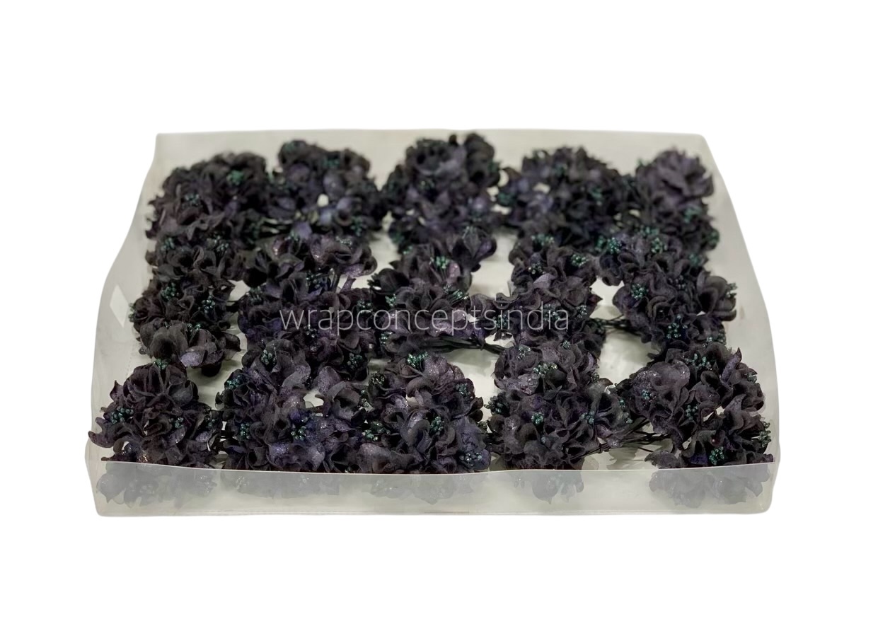 Black Flowers with Glitter Pollen