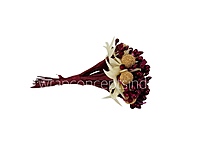 Maroon Textured Pearl Berry Sprigs