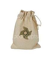 Fan shaped flower with buttoned-Olive Green